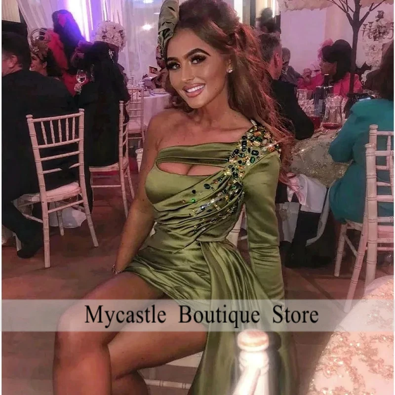 Customized Mini Short Cocktail Dress Sheath Cocktail Prom Gown One Shoulder Long Sleeve Beading Formal Wedding Party Gown
Customized Mini Short Cocktail Dress Sheath Cocktail Prom Gown One Shoulder Long Sleeve Beading Formal Wedding Party Gown