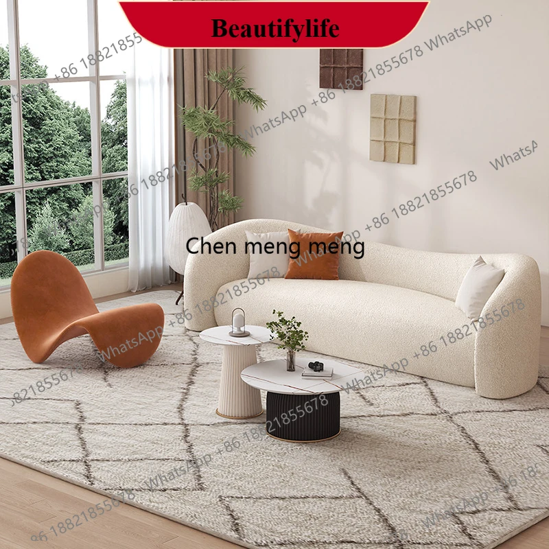 EE182 Nordic Cream Style Curved Sofa Japanese Wabi-Sabi Style Living Room Beauty Salon Reception Sofa Commercial Furniture
EE182 Nordic Cream Style Curved Sofa Japanese Wabi-Sabi Style Living Room Beauty Salon Reception Sofa Commercial Furniture