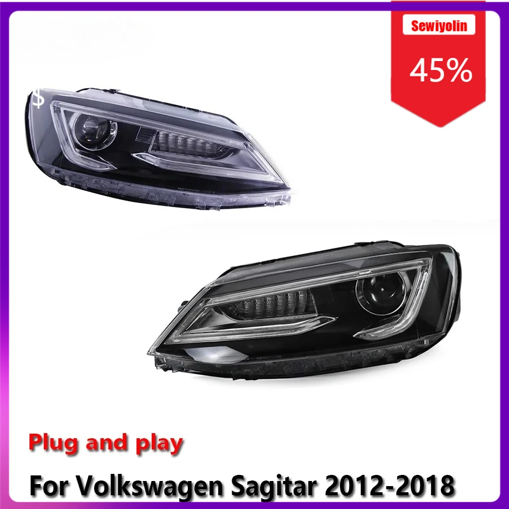 Sewiyolin Car LED Lamp Headlight Assemblies For Volkswagen Sagitar 2012-2018 Fog DRL Brake Turn Signal Lamp Plug And Play
Sewiyolin Car LED Lamp Headlight Assemblies For Volkswagen Sagitar 2012-2018 Fog DRL Brake Turn Signal Lamp Plug And Play