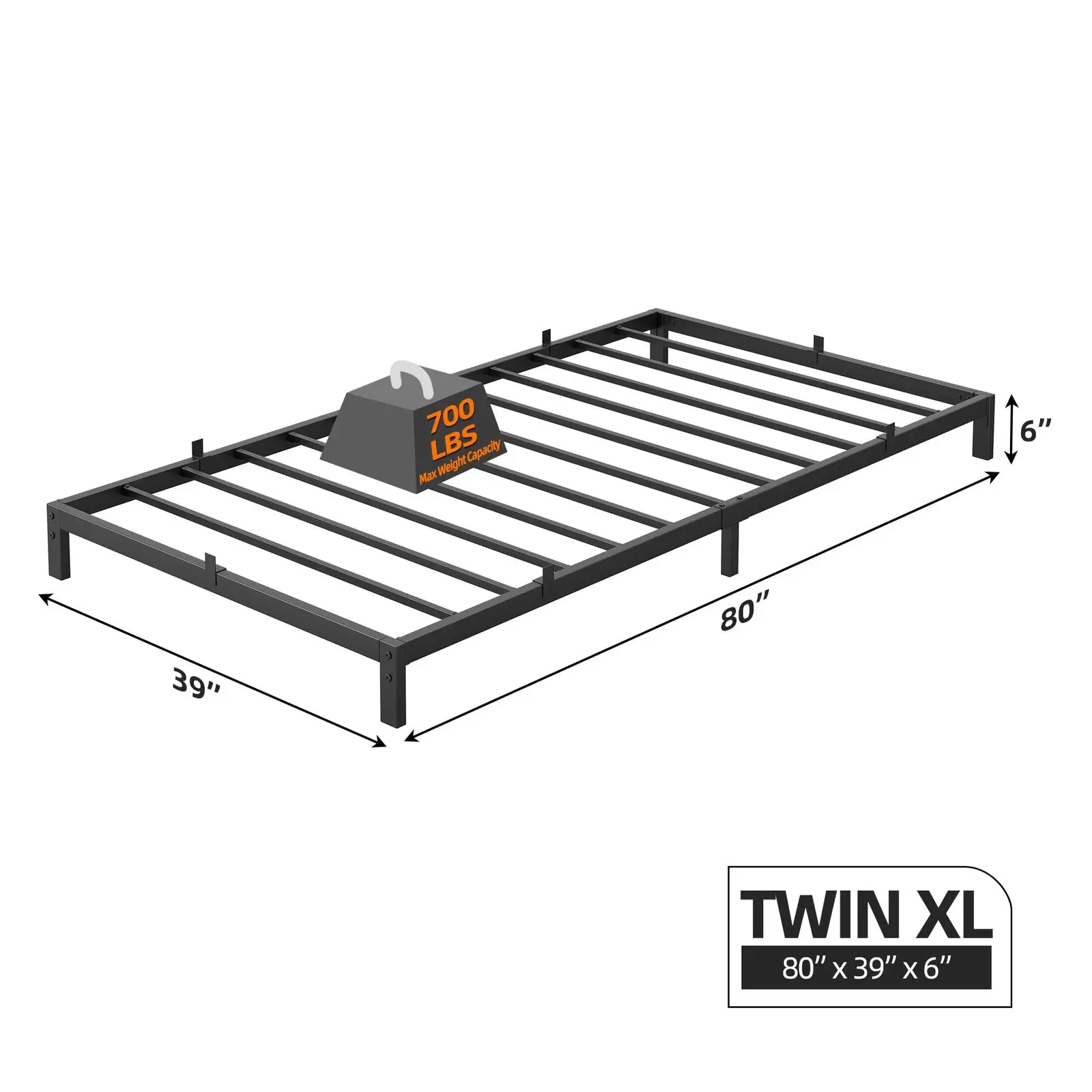 Металлическая кровать Twin XL в стиле французского кантри, 6 дюймов, усиленная, с нескользящим основанием для матраса, подходит для самостоятельной сборки изголовья
Металлическая кровать Twin XL в стиле французского кантри, 6 дюймов, усиленная, с нескользящим основанием для матраса, подходит для самостоятельной сборки изголовья