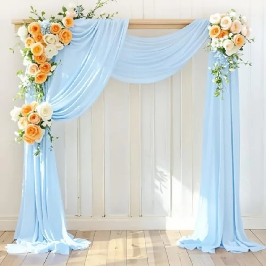 Wedding Arch Draping Fabric 30'' x 18Feet Sheer Chiffon Arch Drape Backdrop 1 Panel Drape for Summer Wedding Bridal Shower Show
Wedding Arch Draping Fabric 30'' x 18Feet Sheer Chiffon Arch Drape Backdrop 1 Panel Drape for Summer Wedding Bridal Shower Show