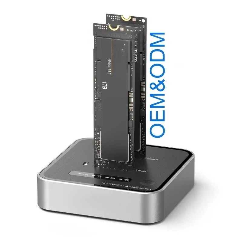 EE1 SSD Duplicator Dock 20Gbps Powered M.2 NVME 2230 2242 2260 2280 22110 SSD Cloning Dock 2-Bay M.2 NVME Clone Docking Station
EE1 SSD Duplicator Dock 20Gbps Powered M.2 NVME 2230 2242 2260 2280 22110 SSD Cloning Dock 2-Bay M.2 NVME Clone Docking Station