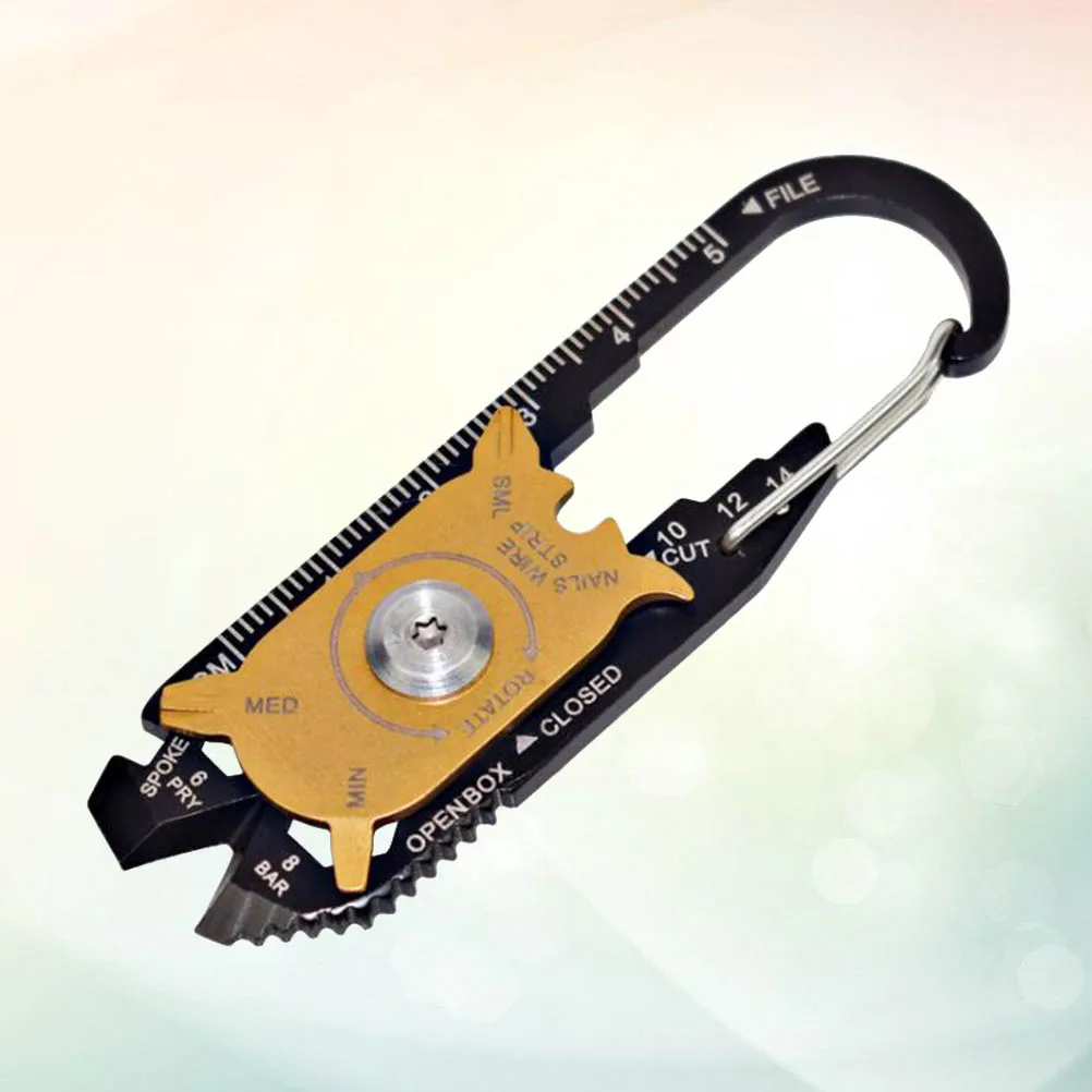 Multifunctional Tool Bottle Opener Survival Gear Camping Gifts For Family Friends (Black)
Multifunctional Tool Bottle Opener Survival Gear Camping Gifts For Family Friends (Black)