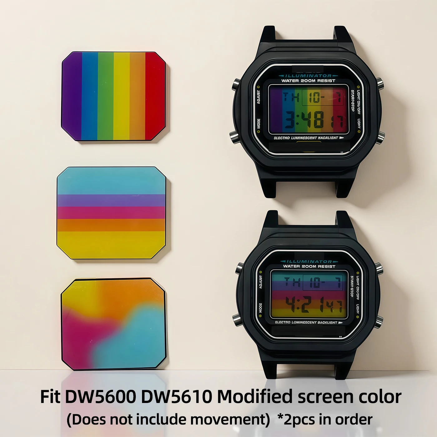 DIY Color Screen Display Film Overlay Strap Watch Dial Upgrade Kit For Casio DW5600/5610 B5000 series Modified Watch Accessories
DIY Color Screen Display Film Overlay Strap Watch Dial Upgrade Kit For Casio DW5600/5610 B5000 series Modified Watch Accessories