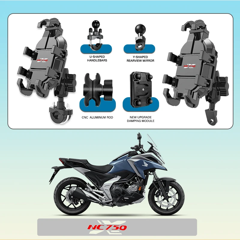 For Honda NC750X NC700S NC700X NC750S NC750X/S LOGO Phone Mount Stand Motorcycle Holder 360° Rotatable ABS Adjustable
For Honda NC750X NC700S NC700X NC750S NC750X/S LOGO Phone Mount Stand Motorcycle Holder 360° Rotatable ABS Adjustable