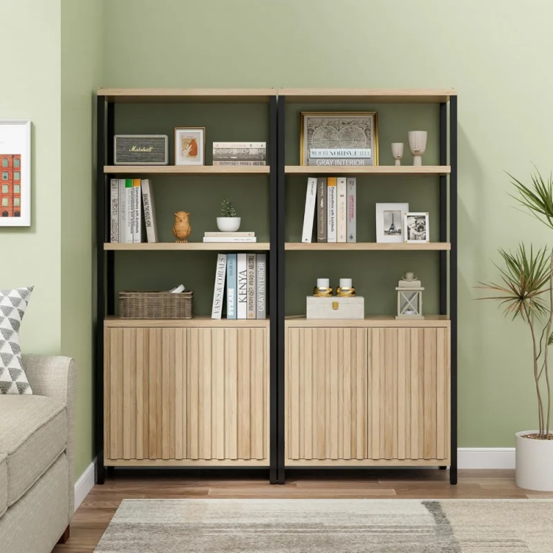 UEV Bookshelf 5 Tier Wood Boho Bookshelf With Storage Door,Fluted 71 In Tall Bookshelf With Metal Stand,Mid Century Modern Large
UEV Bookshelf 5 Tier Wood Boho Bookshelf With Storage Door,Fluted 71 In Tall Bookshelf With Metal Stand,Mid Century Modern Large