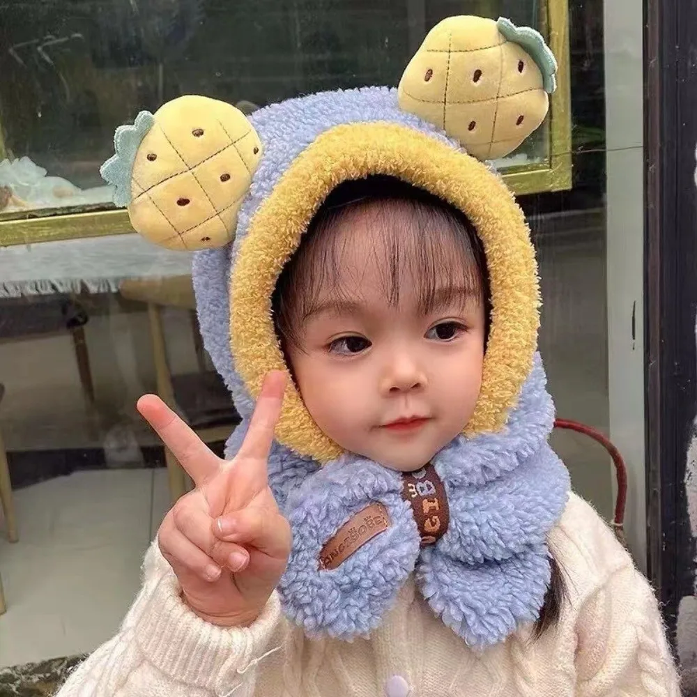 Cute One-Piece Winter Baby Hat Scarf Windproof Plush Kids Hat Hooded Scarf Thick Warm Neck Protection Children Beanies Cap
Cute One-Piece Winter Baby Hat Scarf Windproof Plush Kids Hat Hooded Scarf Thick Warm Neck Protection Children Beanies Cap