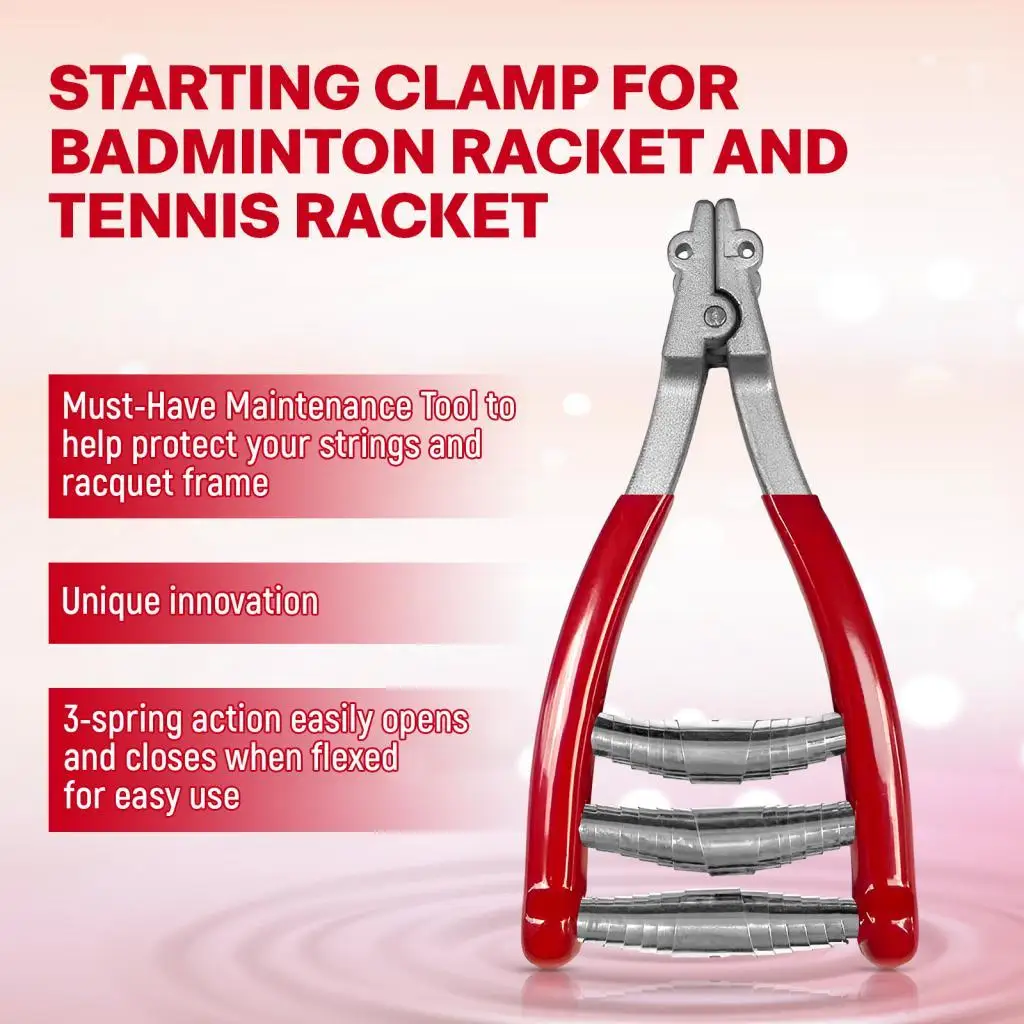 Racket Stringing Starter Clamp Strong Spring Tool for Tennis and Badminton Rackets String Maintenance
Racket Stringing Starter Clamp Strong Spring Tool for Tennis and Badminton Rackets String Maintenance