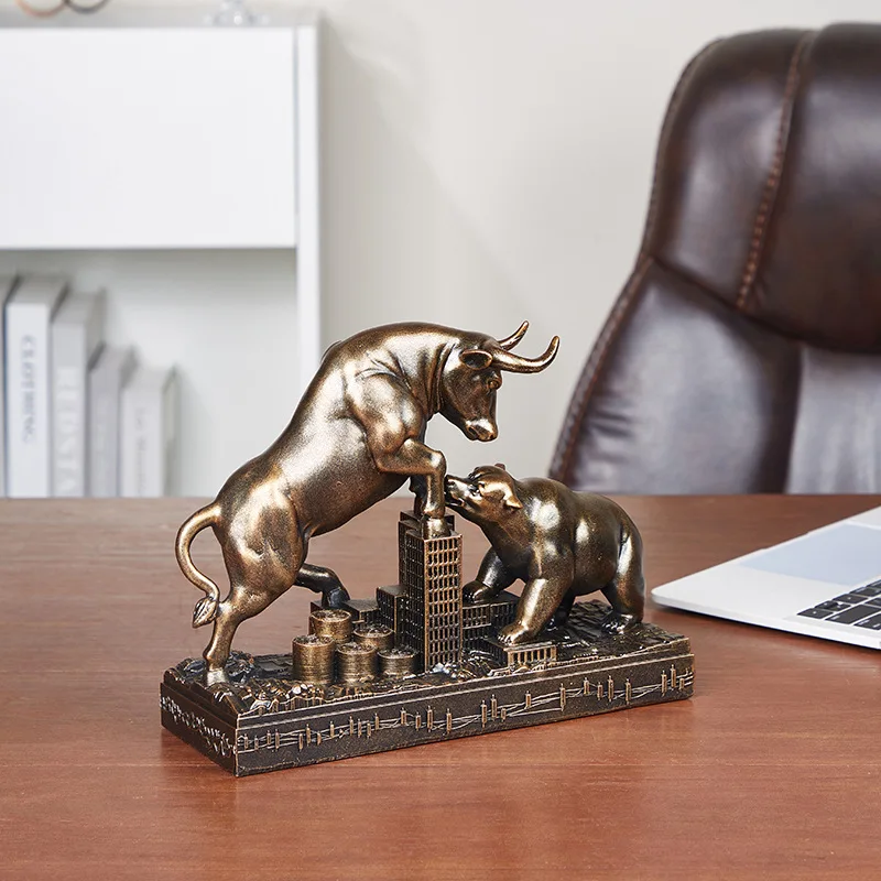Golden Bull Bear Statue, Bull Bear Battle, Resin Crafts, Desktop Decoration, Golden Bull Sculpture, Wall Street Decorations
Golden Bull Bear Statue, Bull Bear Battle, Resin Crafts, Desktop Decoration, Golden Bull Sculpture, Wall Street Decorations