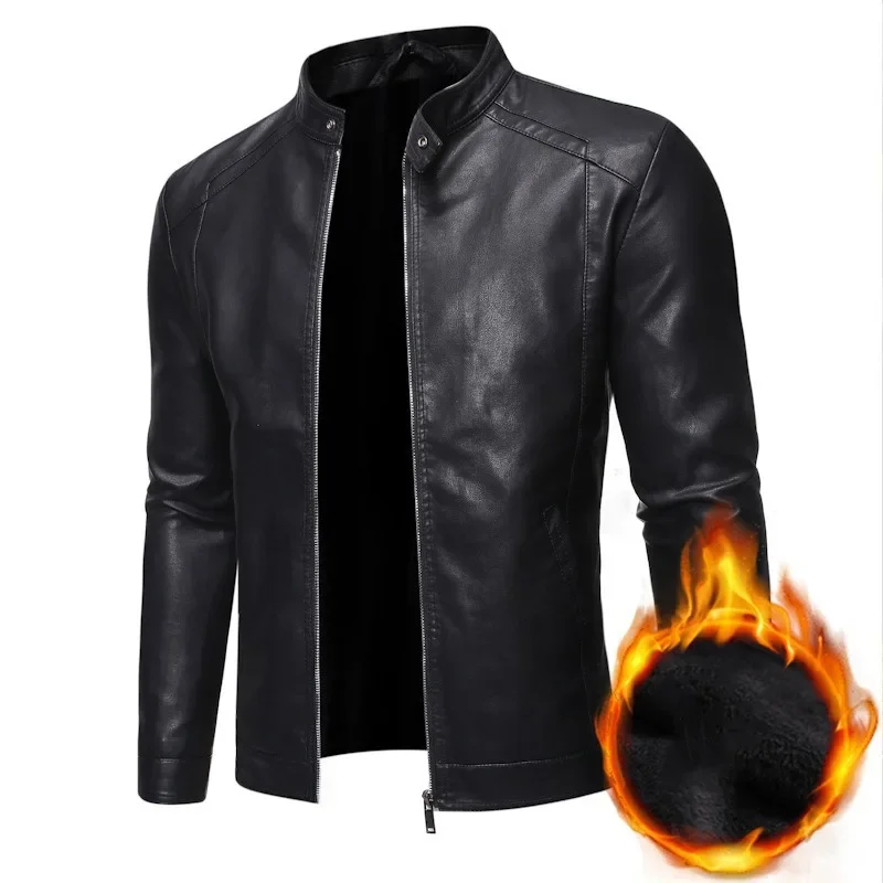 Men's Solid PU Leather Coat Youth Fashion Slim Fit Casual Leather Jacket Motorcycle Coat
Men's Solid PU Leather Coat Youth Fashion Slim Fit Casual Leather Jacket Motorcycle Coat