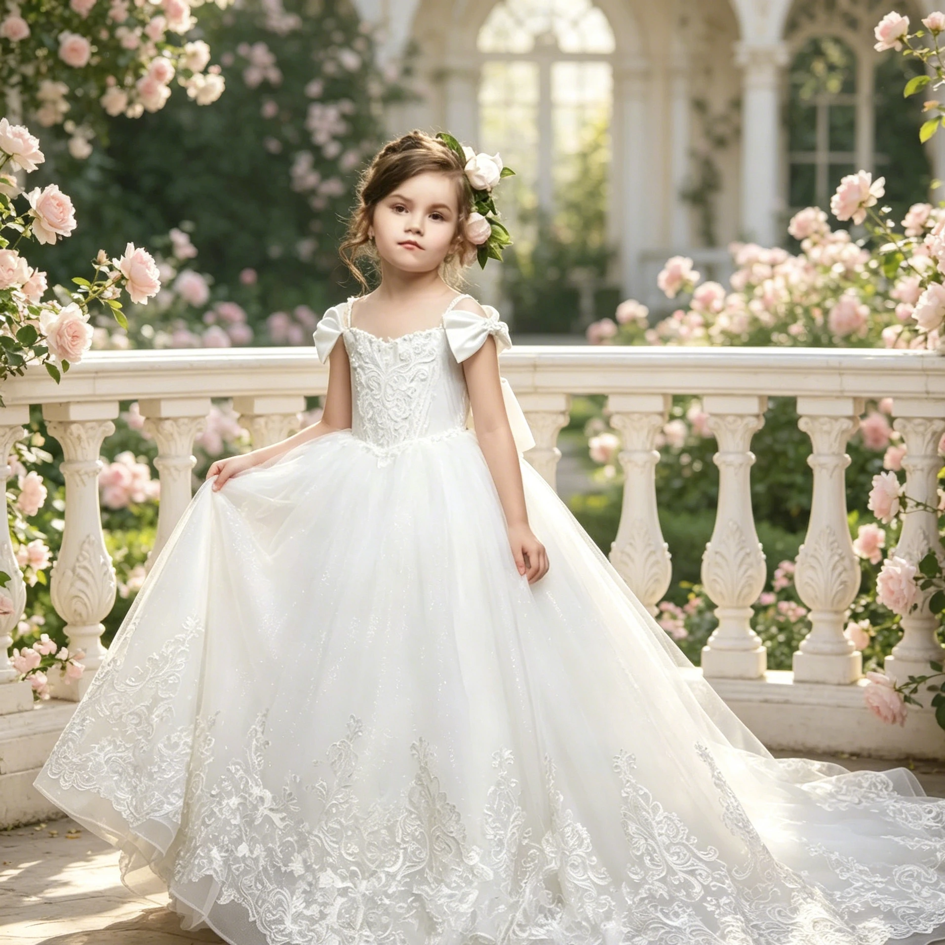 Customized White Flower Girl Dress For Wedding Lace Bow Sleeveless High Waist Floor Length Kids Birthday First Communion Gown
Customized White Flower Girl Dress For Wedding Lace Bow Sleeveless High Waist Floor Length Kids Birthday First Communion Gown