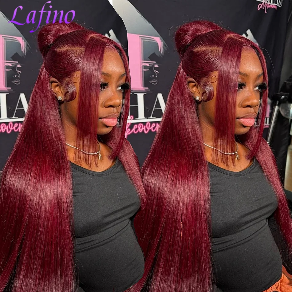 Burgundy 13x6 HD Lace Frontal Human Hair Wig Straight Red 13x4 Lace Front Human Hair Wigs 99J Colored Human Hair Wig Pre Plucked
Burgundy 13x6 HD Lace Frontal Human Hair Wig Straight Red 13x4 Lace Front Human Hair Wigs 99J Colored Human Hair Wig Pre Plucked