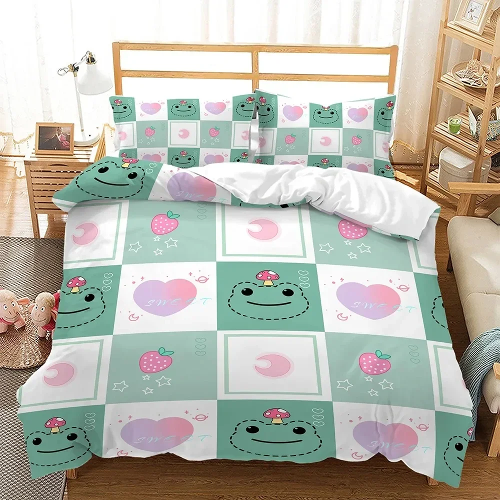 Cartoon Animals Frog chick Alpaca 3D Duvet Cover Bedding Set Comforter Linen Pillowcases Room Decor Single Double King Queen
Cartoon Animals Frog chick Alpaca 3D Duvet Cover Bedding Set Comforter Linen Pillowcases Room Decor Single Double King Queen