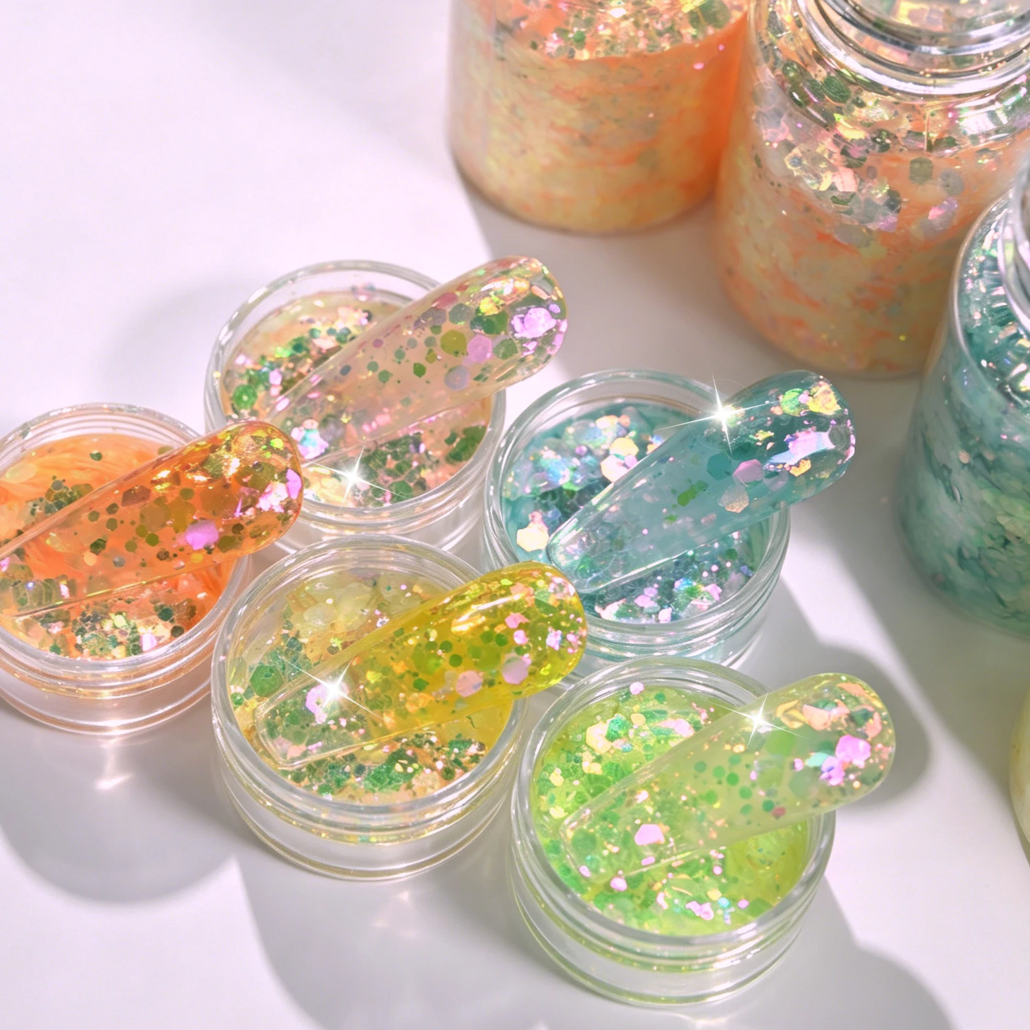 5jar Mermaid Laser Hexagonal Nail Sequin Orange Blue Green Holographic Nail Powder Fluorescence Mixed Size Manicure Flakes Acces
5jar Mermaid Laser Hexagonal Nail Sequin Orange Blue Green Holographic Nail Powder Fluorescence Mixed Size Manicure Flakes Acces