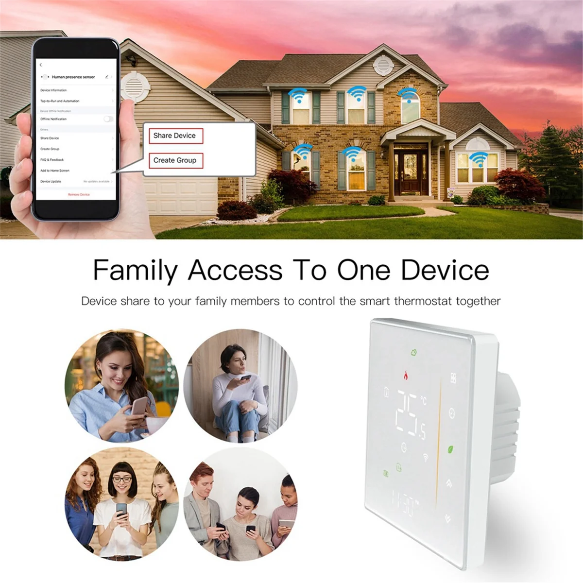 Thermostat TUYA Smart Thermostat Programmable Home Heating Thermostat WiFi Water Floor Heating
Thermostat TUYA Smart Thermostat Programmable Home Heating Thermostat WiFi Water Floor Heating