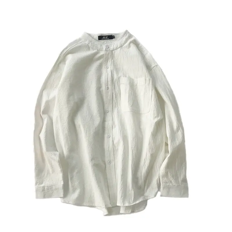 Льняная рубашка, мужская литературная молодежная рубашка в корейском стиле с воротником-стойкой, студенческая свежая и универсальная свободная рубашка, куртка с длинными рукавами
Льняная рубашка, мужская литературная молодежная рубашка в корейском стиле с воротником-стойкой, студенческая свежая и универсальная свободная рубашка, куртка с длинными рукавами