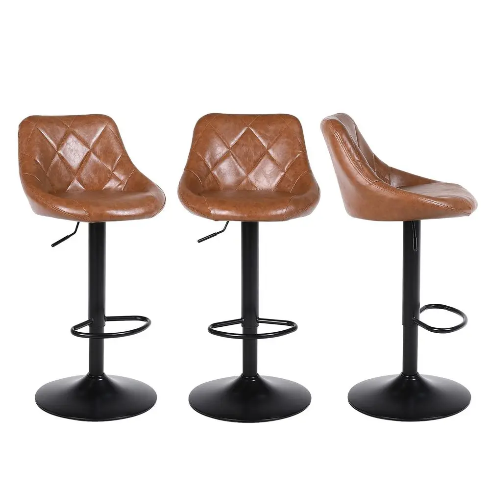Bar Stools Set of 3 with Back, Moder Swivel Counter Height barstools with footrest, Tall Armless Faux Leather bar Chairs for Ki
Bar Stools Set of 3 with Back, Moder Swivel Counter Height barstools with footrest, Tall Armless Faux Leather bar Chairs for Ki