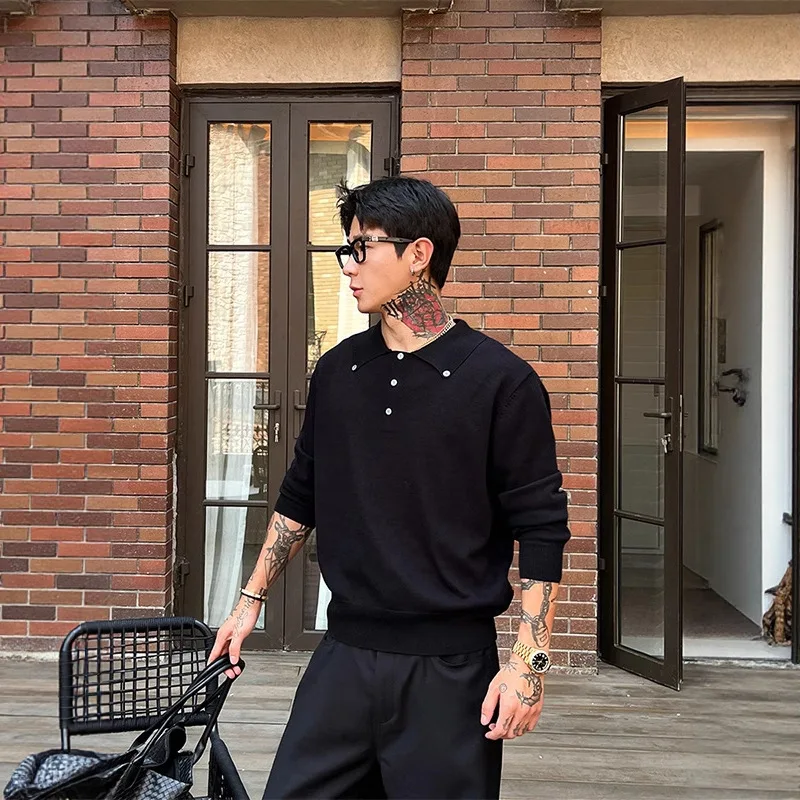 Bla Button-Down Long Sve irt Men's Knitted Casual Faion oulder-Length Design Korean Sle Cool And Sli
Bla Button-Down Long Sve irt Men's Knitted Casual Faion oulder-Length Design Korean Sle Cool And Sli