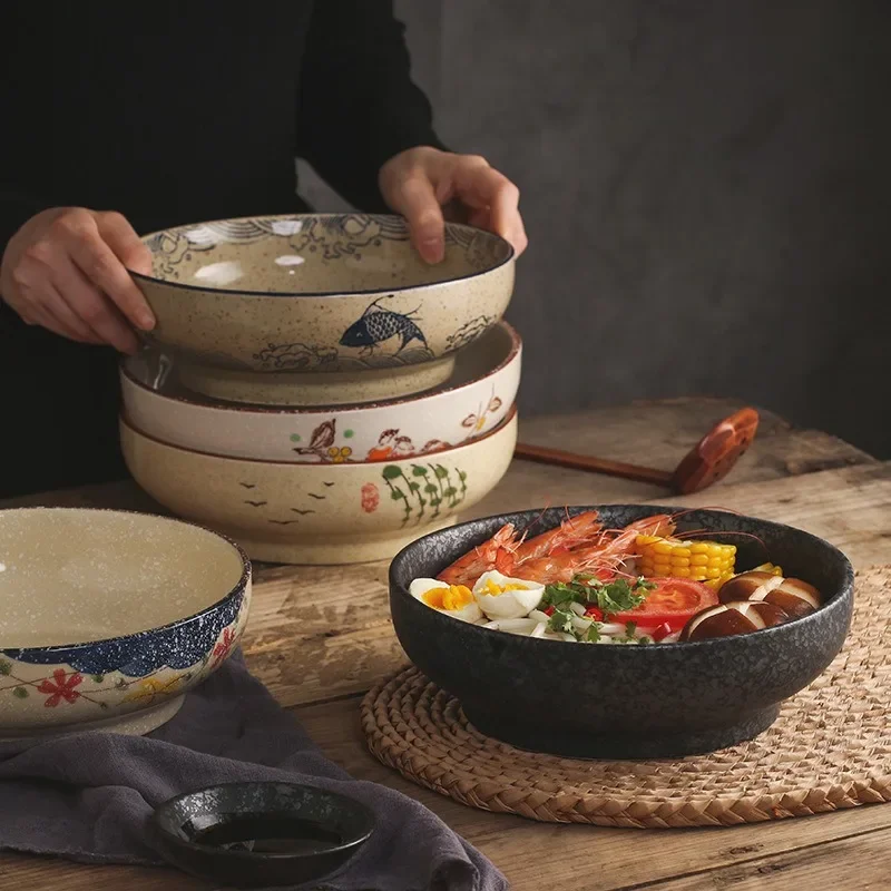 9 Inch Large Soup Bowl Japanese Vintage Ceramics Deep Dish Round Coarse Pottery Tableware Home Kitchen Supplies Dinnerware K7W2T
9 Inch Large Soup Bowl Japanese Vintage Ceramics Deep Dish Round Coarse Pottery Tableware Home Kitchen Supplies Dinnerware K7W2T