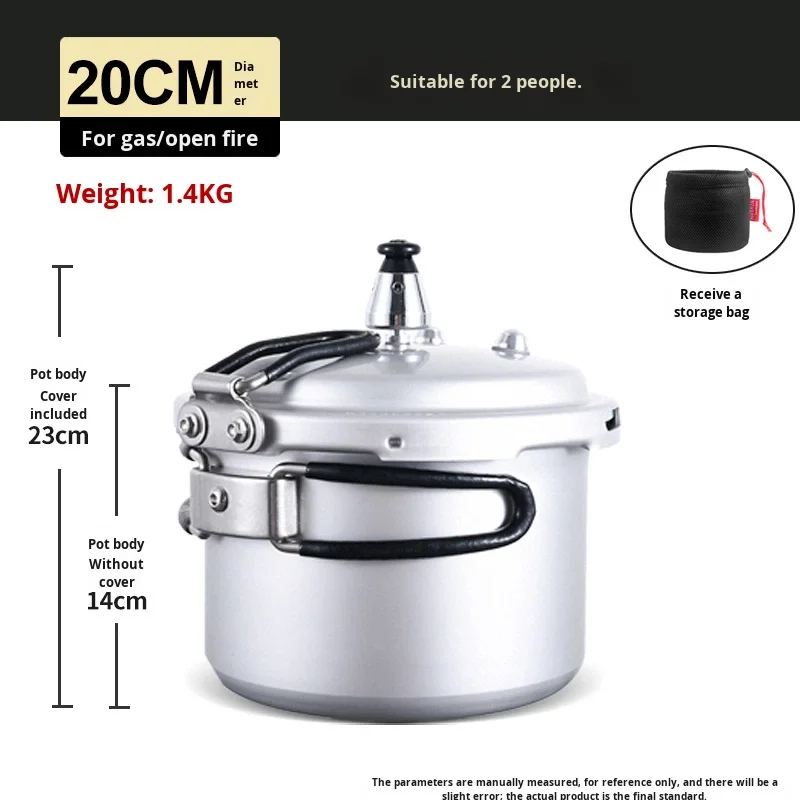 Portable Standard Mini Camping Pressure Cooker - Aluminum Universal Cooker Compatible Foldable
Portable Standard Mini Camping Pressure Cooker - Aluminum Universal Cooker Compatible Foldable
