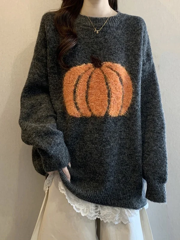 Pumpkin Grey Fur Sweater Women's Shoulder Length Mid-Length Lazy Style Top Winter Commute Friendly Loose Fit Long Sleeve
Pumpkin Grey Fur Sweater Women's Shoulder Length Mid-Length Lazy Style Top Winter Commute Friendly Loose Fit Long Sleeve