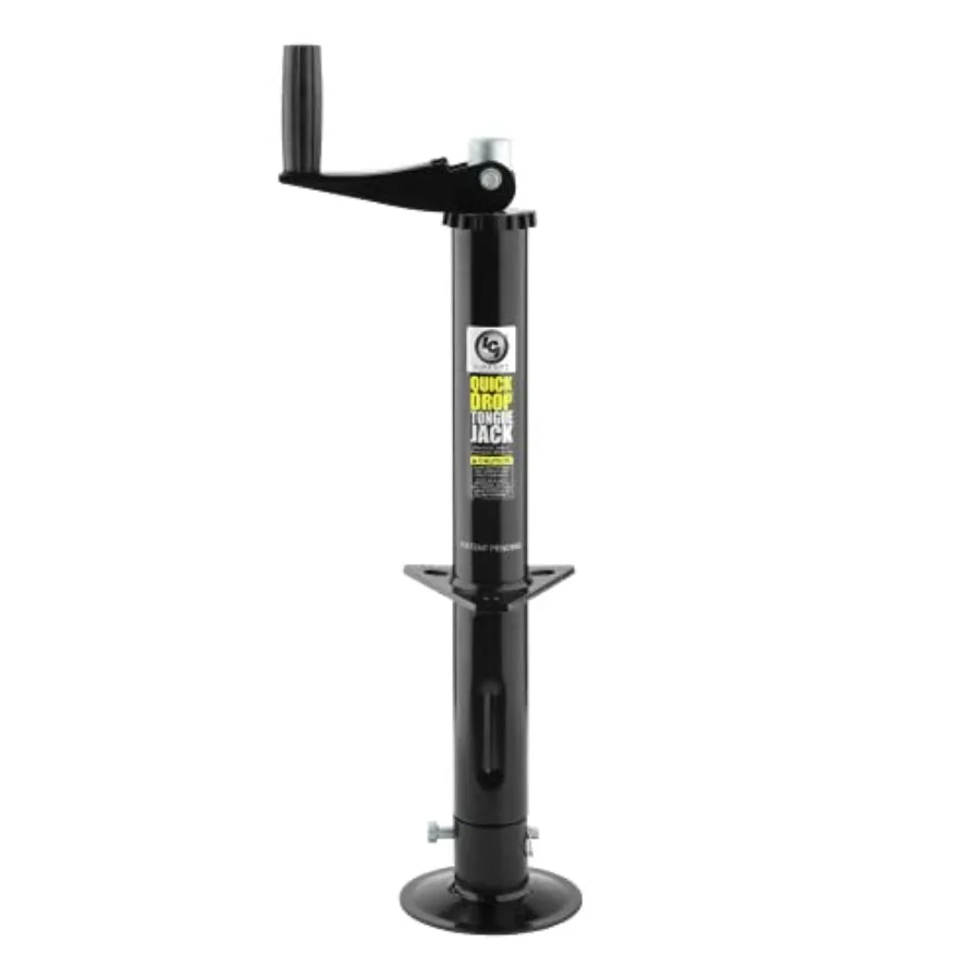 Lippert Quick Drop Tongue Jack for A-Frame Travel Cargo and Utility Trailers or 5th Wheel RVs Black Heavy Duty Quick Release Du
Lippert Quick Drop Tongue Jack for A-Frame Travel Cargo and Utility Trailers or 5th Wheel RVs Black Heavy Duty Quick Release Du