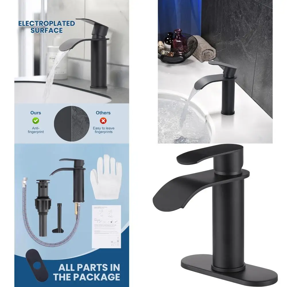 Матовый черный смеситель-водопад: смеситель для раковины с одной ручкой и выдвижным сливом для туалетного столика в ванной комнате на колесах
Матовый черный смеситель-водопад: смеситель для раковины с одной ручкой и выдвижным сливом для туалетного столика в ванной комнате на колесах