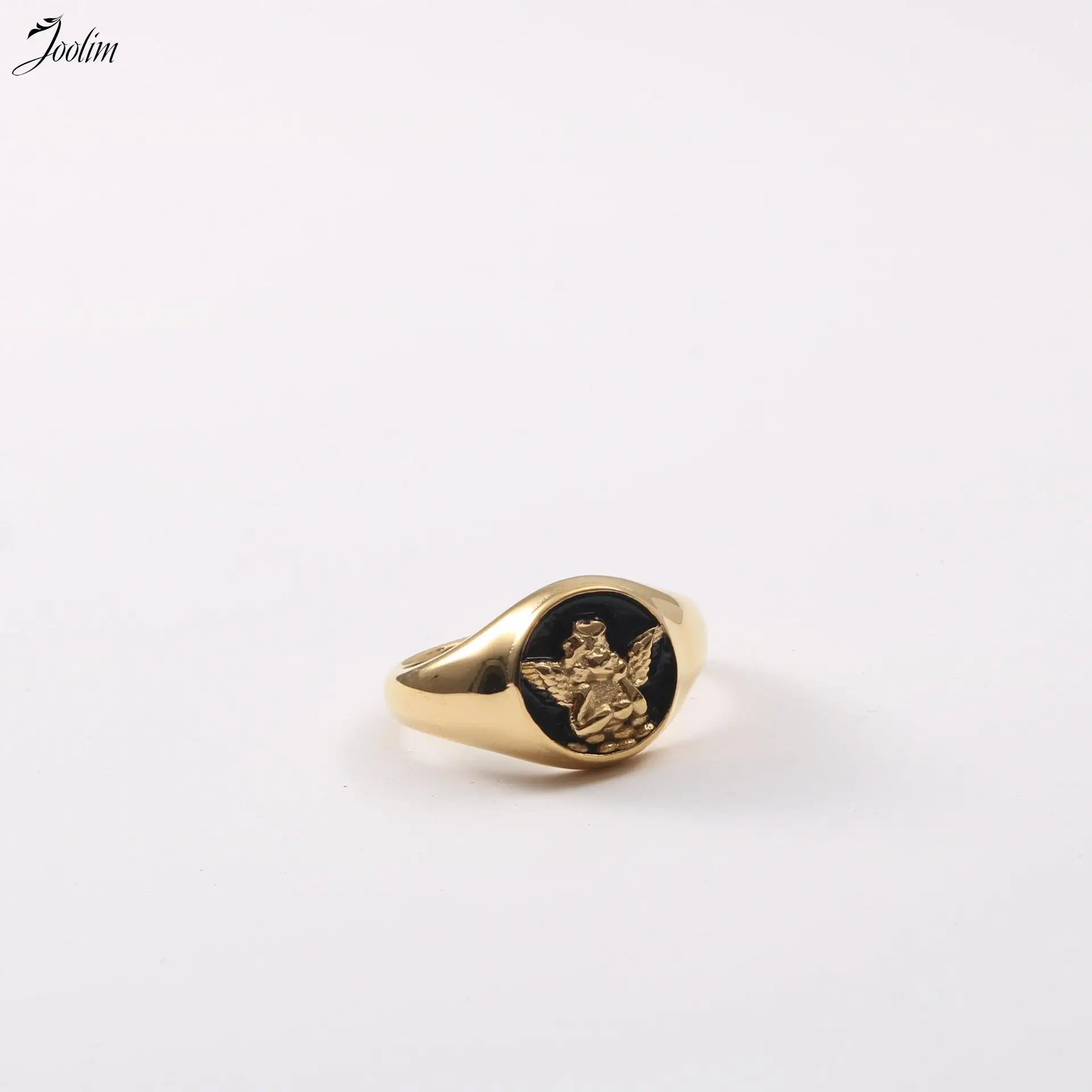Joolim Jewelry Wholesale High End PVD Waterproof Dainty Engraved Angel Seal Stainless Steel Ring Trendy For Women
Joolim Jewelry Wholesale High End PVD Waterproof Dainty Engraved Angel Seal Stainless Steel Ring Trendy For Women