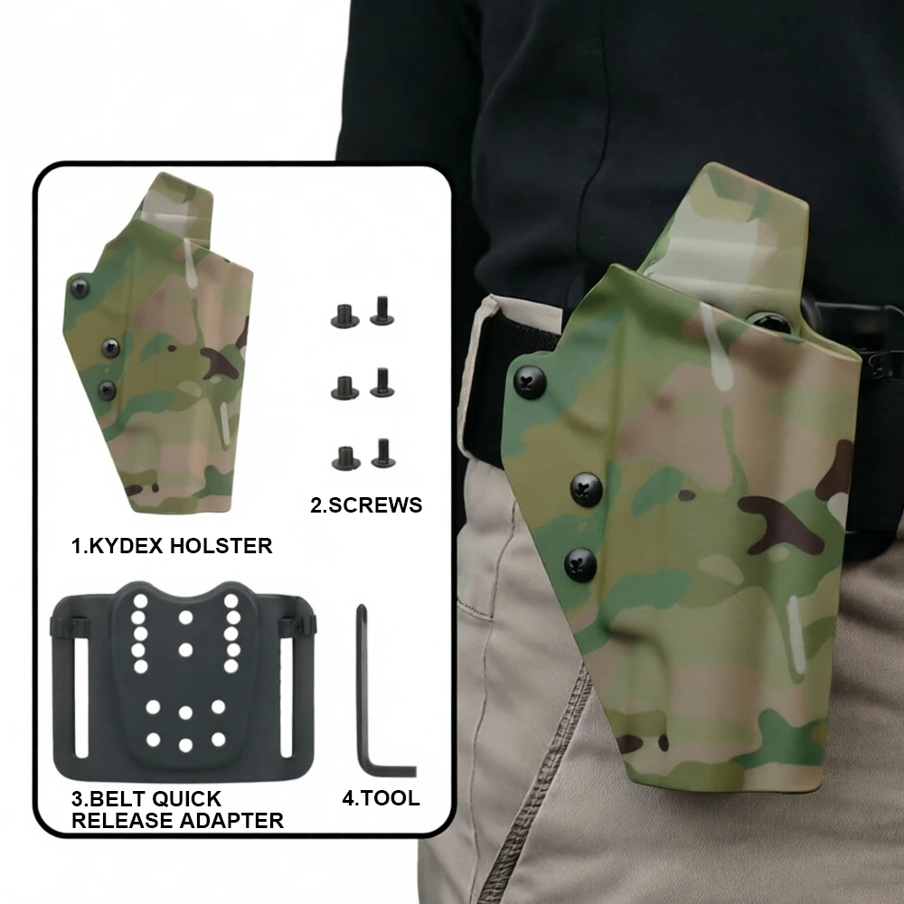 1911 Tactical Gun Holster Lightweight Outdoor Hunting Shooting Airsoft Quick Pull Kydex Holster Adjustable Waist Belt Carry Gear
1911 Tactical Gun Holster Lightweight Outdoor Hunting Shooting Airsoft Quick Pull Kydex Holster Adjustable Waist Belt Carry Gear