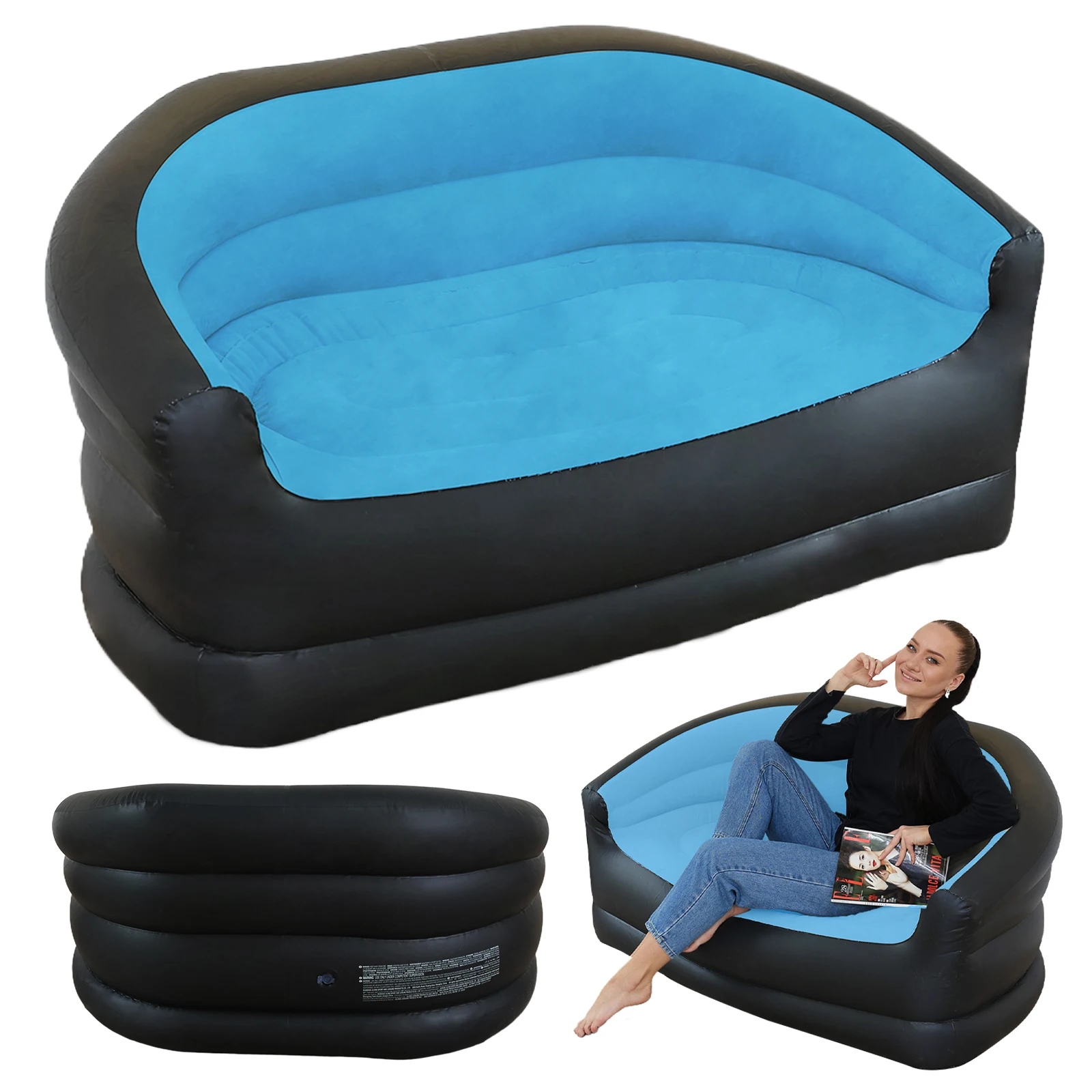 Double Outdoor Inflatable Sofa & Air Pump Blow Up Couch PVC Comfortable Lounger for Living Reading Room Bedroom Office Balcony
Double Outdoor Inflatable Sofa & Air Pump Blow Up Couch PVC Comfortable Lounger for Living Reading Room Bedroom Office Balcony