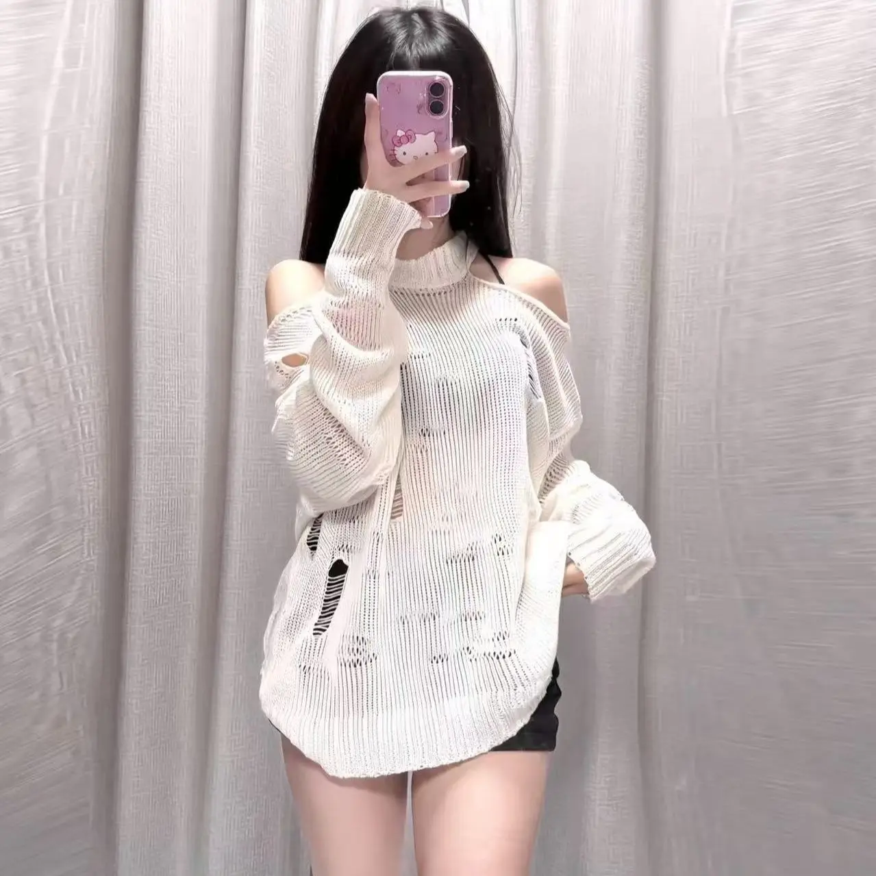 American Style Hot Girl Long Sleeve Hollow out Knitted Cover up Women's Spring Summer Loose Versatile Sun Protection Top
American Style Hot Girl Long Sleeve Hollow out Knitted Cover up Women's Spring Summer Loose Versatile Sun Protection Top