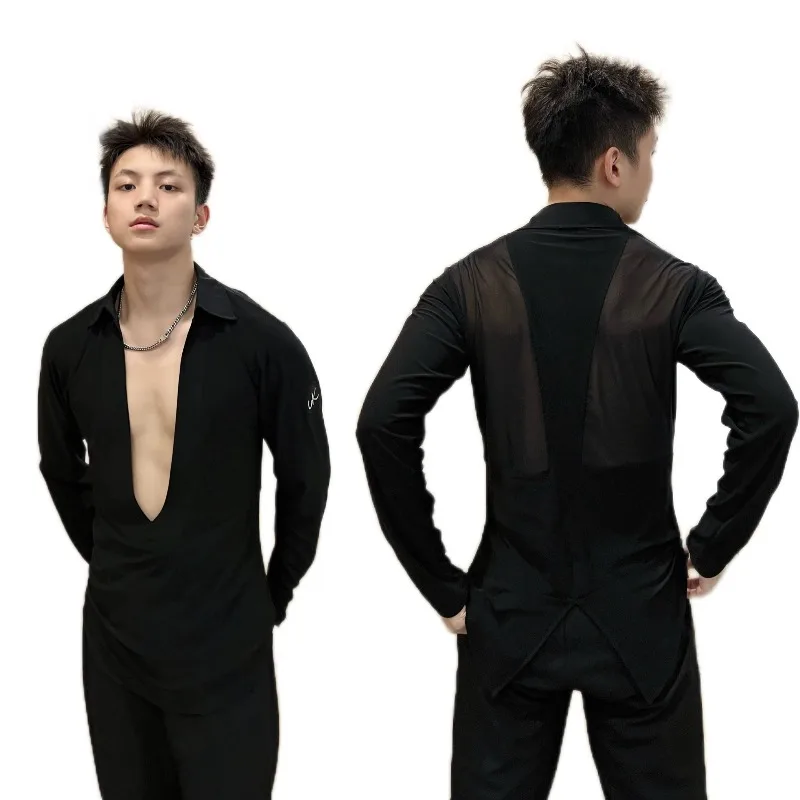customized 6KDance Mesh tailcoat design men's Latin dance uniform ballroom dance professional practice clothes top long sleeve
customized 6KDance Mesh tailcoat design men's Latin dance uniform ballroom dance professional practice clothes top long sleeve
