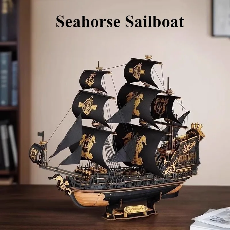 Набор для сборки модели пиратского корабля Robotime Retro Pirate Ship Sea Horse Sailing Ship: коллекционная декоративная игрушка-подарок для рабочего стола
Набор для сборки модели пиратского корабля Robotime Retro Pirate Ship Sea Horse Sailing Ship: коллекционная декоративная игрушка-подарок для рабочего стола