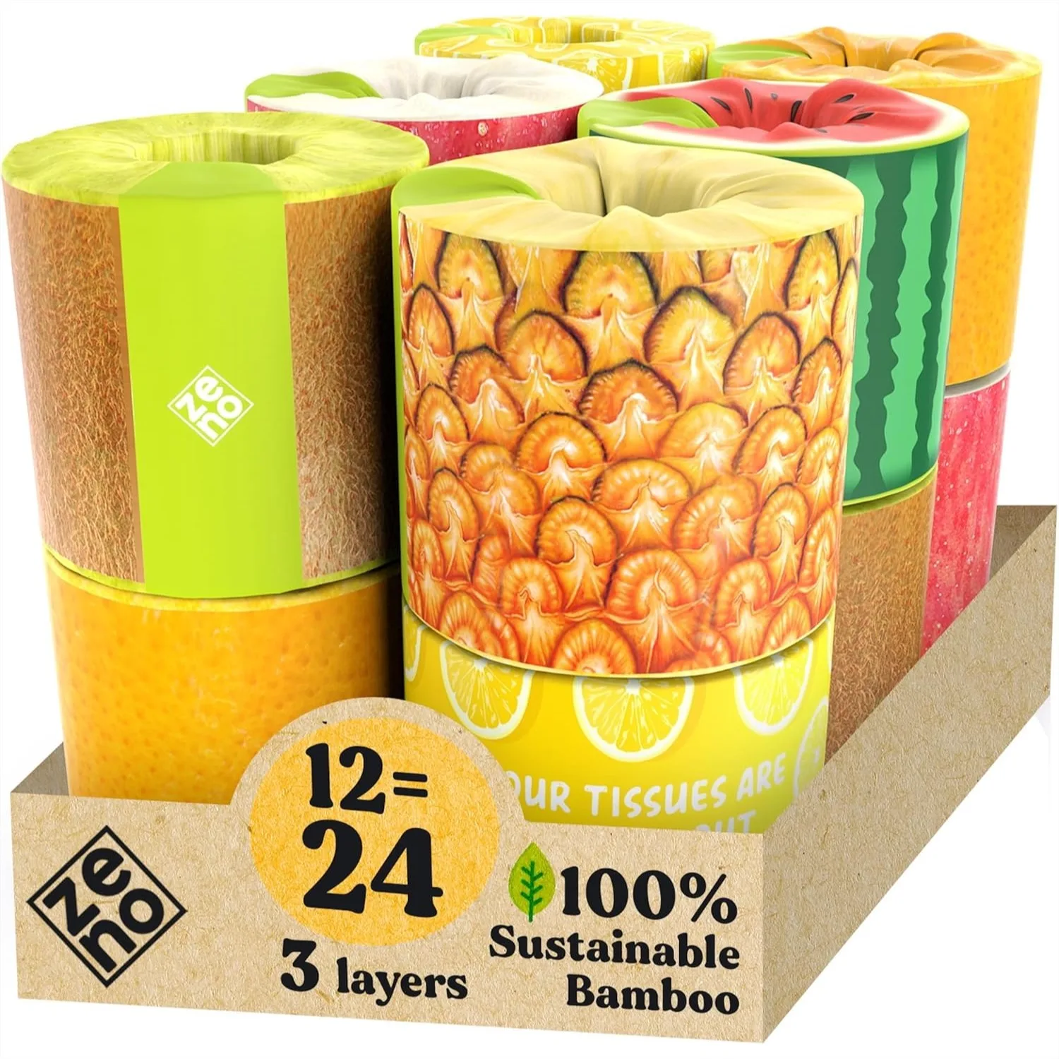 Bamboo Toilet Paper 3 Ply - 12 Jumbo Rolls 350 Sheets Each - Soft Strong Sustainable Septic Safe
Bamboo Toilet Paper 3 Ply - 12 Jumbo Rolls 350 Sheets Each - Soft Strong Sustainable Septic Safe