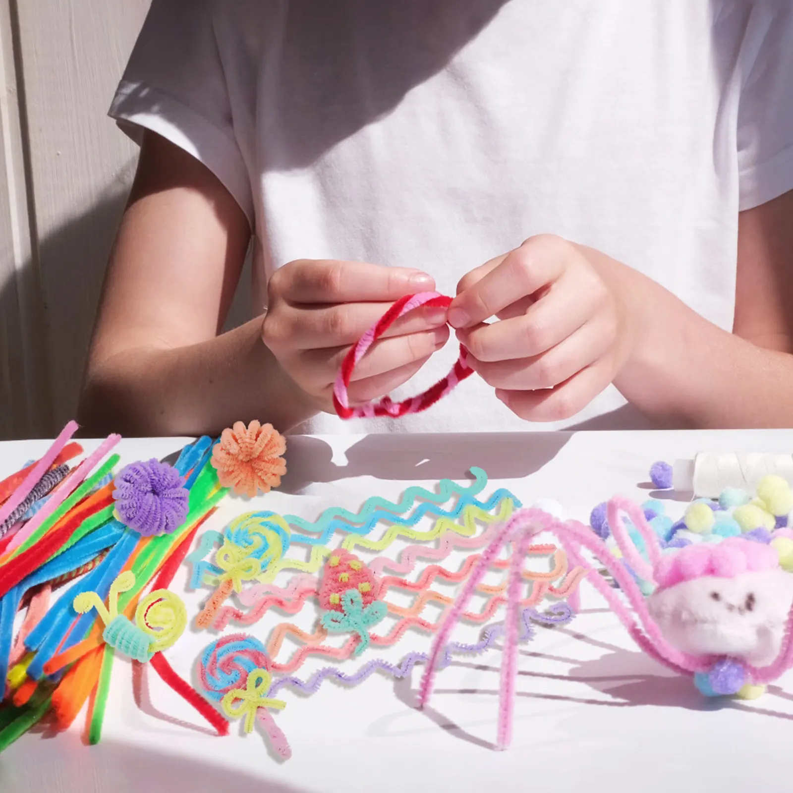 300Pcs Pipe Cleaners Thick Chenille Craft Sticks Twisting Rods Bendable Wire DIY Craft Decorations Pipe Cleaners
300Pcs Pipe Cleaners Thick Chenille Craft Sticks Twisting Rods Bendable Wire DIY Craft Decorations Pipe Cleaners