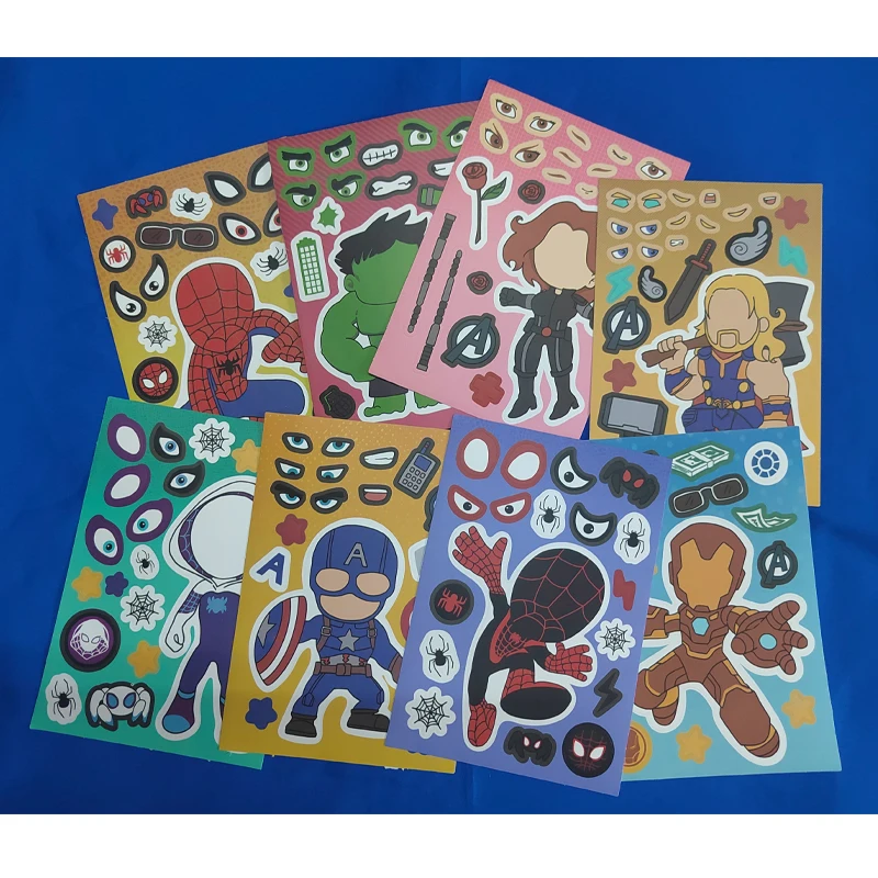 32 листа, детские наклейки-головоломки «сделай сам», «Человек-паук/железная людина», лицо, забавные аниме, наклейки для сборки, детские игрушки, подарки для мальчиков и девочек
32 листа, детские наклейки-головоломки «сделай сам», «Человек-паук/железная людина», лицо, забавные аниме, наклейки для сборки, детские игрушки, подарки для мальчиков и девочек