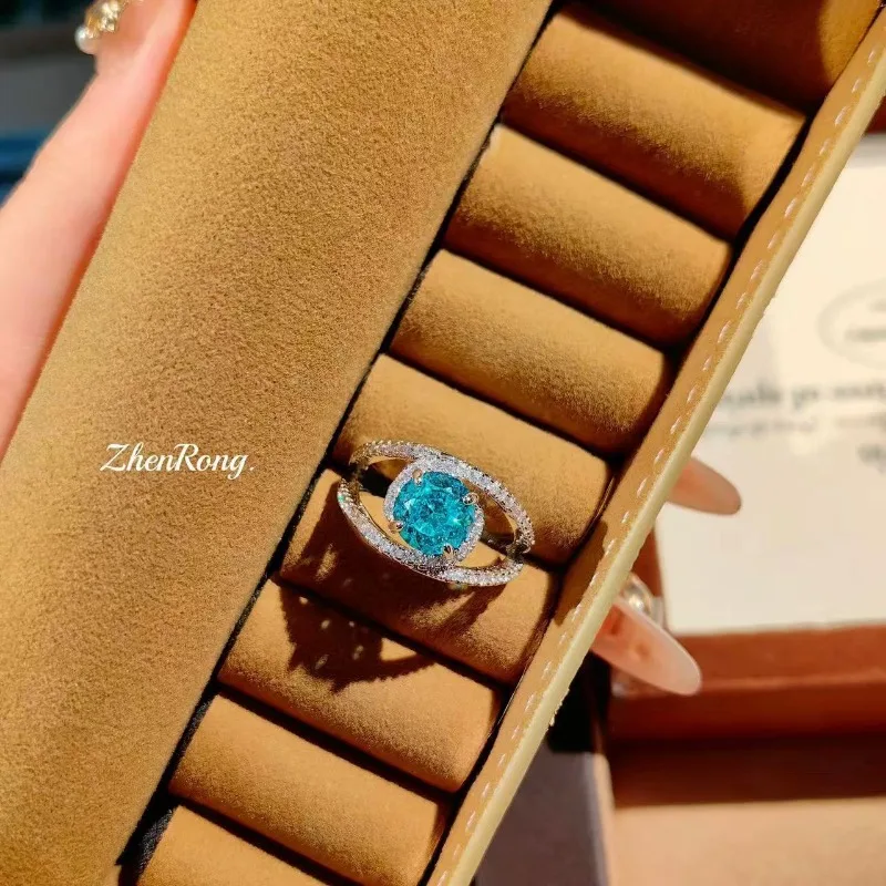 Fashion Light Luxury Tanzanian Blue Crushed Ice Flower Cut Ring Inlaid with High Carbon Diamonds Bird's Nest Cut Simple Temperam
Fashion Light Luxury Tanzanian Blue Crushed Ice Flower Cut Ring Inlaid with High Carbon Diamonds Bird's Nest Cut Simple Temperam