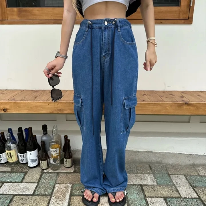 Fashionable Korean Style Casual Pants Elastic Waist Drawstring High Waist Summer New Arrival Women's Jeans Loose Fit Cotton 100%
Fashionable Korean Style Casual Pants Elastic Waist Drawstring High Waist Summer New Arrival Women's Jeans Loose Fit Cotton 100%
