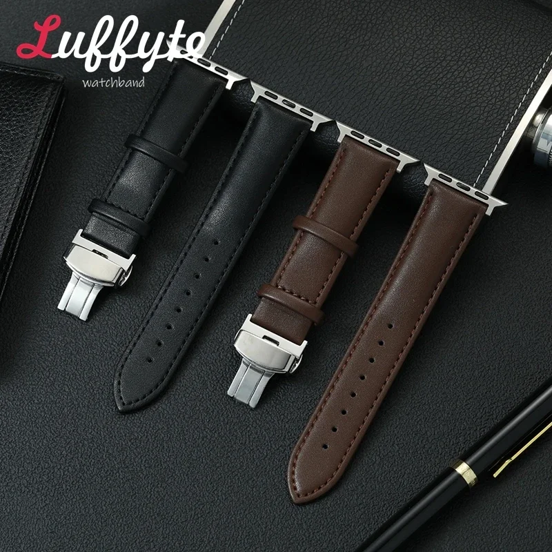 Butterfly Clasp Smartwatch Band for Apple Watch Ultra SE 1-10 PU Leather Wrist Bracelets 38/40/41/42/44/45/46/49mm Belt
Butterfly Clasp Smartwatch Band for Apple Watch Ultra SE 1-10 PU Leather Wrist Bracelets 38/40/41/42/44/45/46/49mm Belt