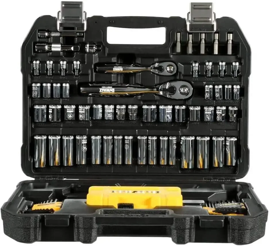 Mechanics Tools Kit and Socket Set, 1/4" & 3/8" Drive, SAE, 108-Piece (DWMT73801)
Mechanics Tools Kit and Socket Set, 1/4" & 3/8" Drive, SAE, 108-Piece (DWMT73801)