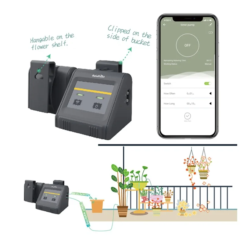 Intelligent household WiFi drip irrigation timing pump office automatic watering set
Intelligent household WiFi drip irrigation timing pump office automatic watering set
