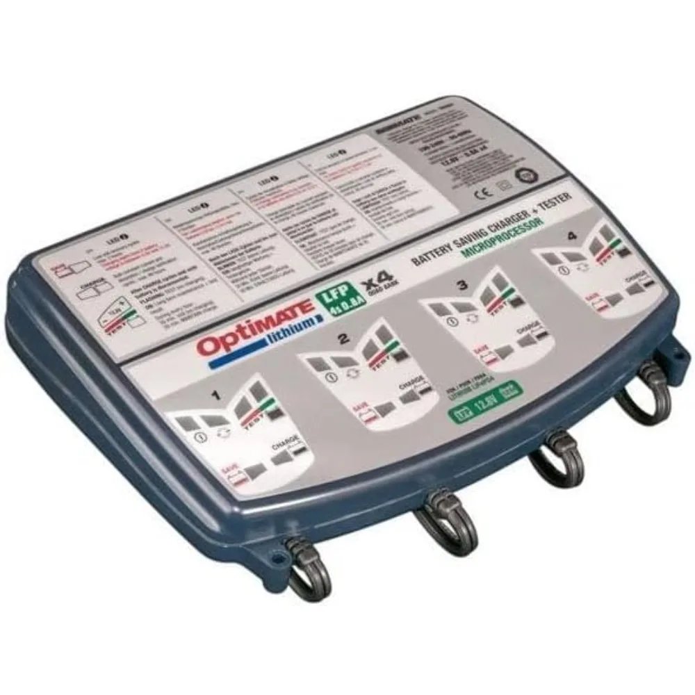 Optimate Lithium 4s 0,8A Quad Bank, TM485, 8-ступенчатое зарядное устройство и устройство для экономии литиевых батарей 4x12,8 В 0,8 А
Optimate Lithium 4s 0,8A Quad Bank, TM485, 8-ступенчатое зарядное устройство и устройство для экономии литиевых батарей 4x12,8 В 0,8 А