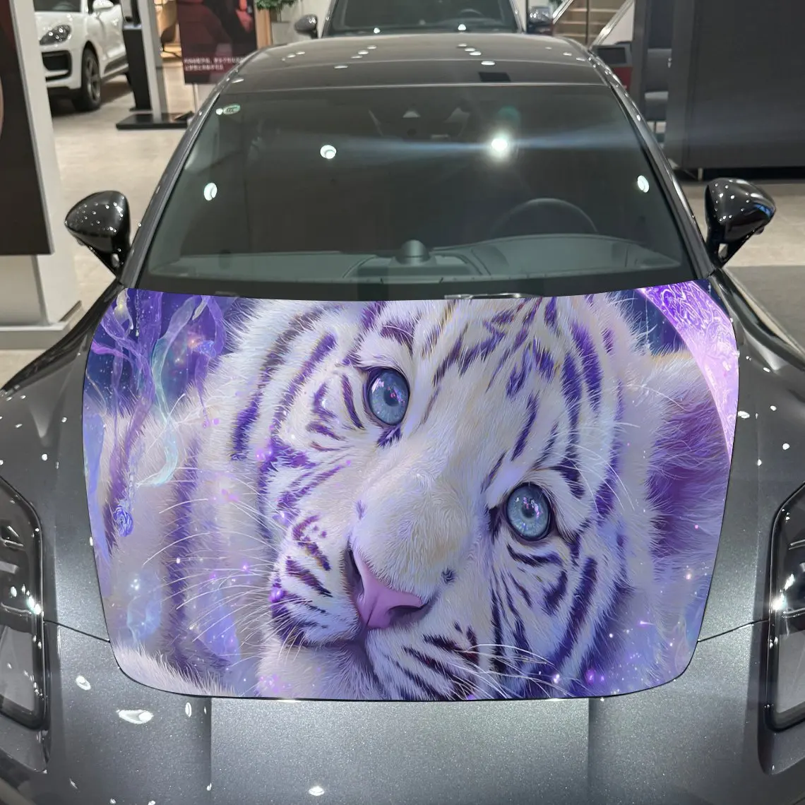 White Tiger with Purple Stripes Car Hood Vinyl Stickers Car Surface Protection Decal Car Decoration Cover Vinyl Wraps Waterproof
White Tiger with Purple Stripes Car Hood Vinyl Stickers Car Surface Protection Decal Car Decoration Cover Vinyl Wraps Waterproof