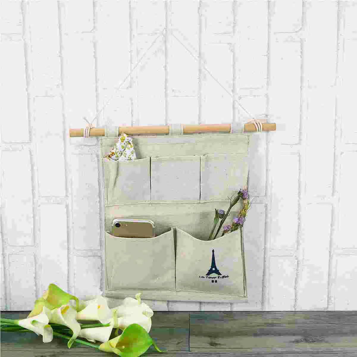 5 Pockets Linen Storage Bag 25x33cm Hanging ganizer for Wall Door Moistureproof PE Coating Gadgets Socks Dolls Cards
5 Pockets Linen Storage Bag 25x33cm Hanging ganizer for Wall Door Moistureproof PE Coating Gadgets Socks Dolls Cards