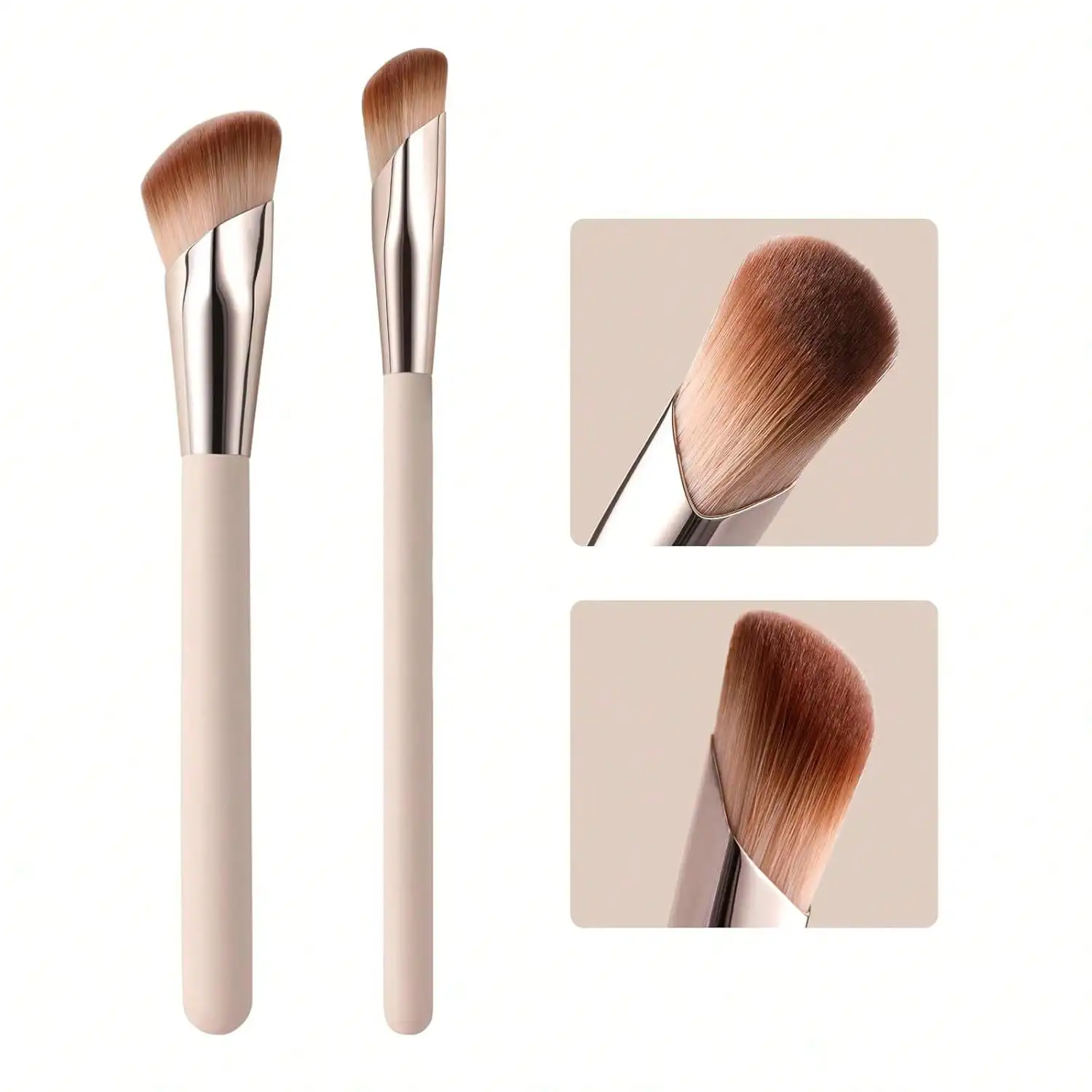Angled Foundation Brush And Concealer Brush, Makeup Brushes Set Foundation, Contour & Concealer, Angled & Blending Brushes To Tap, Blend & Set Face, Eye, Nose Makeup With Powder
Angled Foundation Brush And Concealer Brush, Makeup Brushes Set Foundation, Contour & Concealer, Angled & Blending Brushes To Tap, Blend & Set Face, Eye, Nose Makeup With Powder