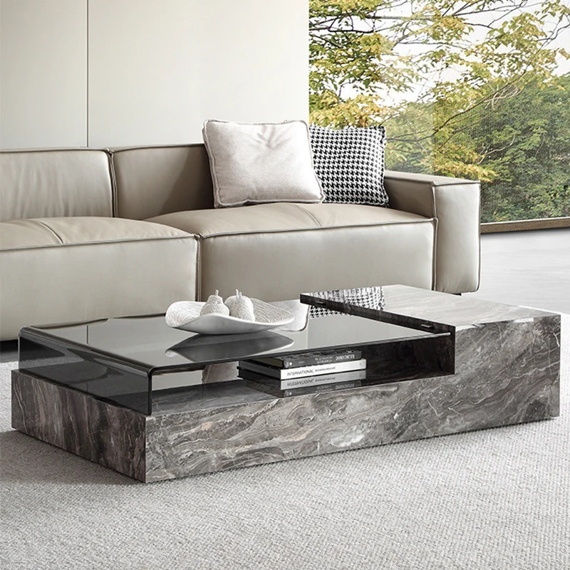 Italian-Style Luxury High-End Tempered Glass Extendable Rock Slab Coffee Table Set For Small Apartments, Living Room Squar
Italian-Style Luxury High-End Tempered Glass Extendable Rock Slab Coffee Table Set For Small Apartments, Living Room Squar