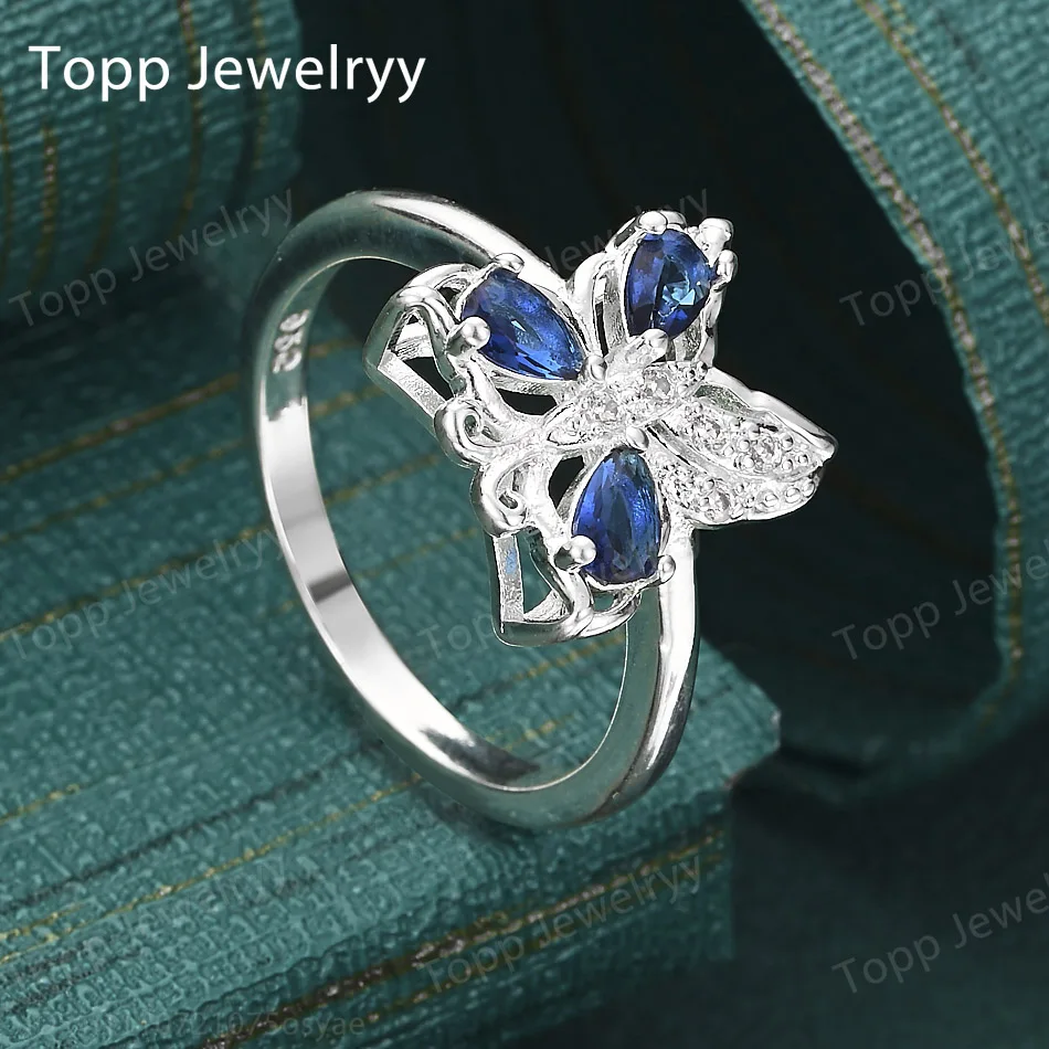 Кольцо из стерлингового серебра 925 пробы с синим цирконом в виде бабочки, женское, модное, ювелирное украшение, подарок
Кольцо из стерлингового серебра 925 пробы с синим цирконом в виде бабочки, женское, модное, ювелирное украшение, подарок