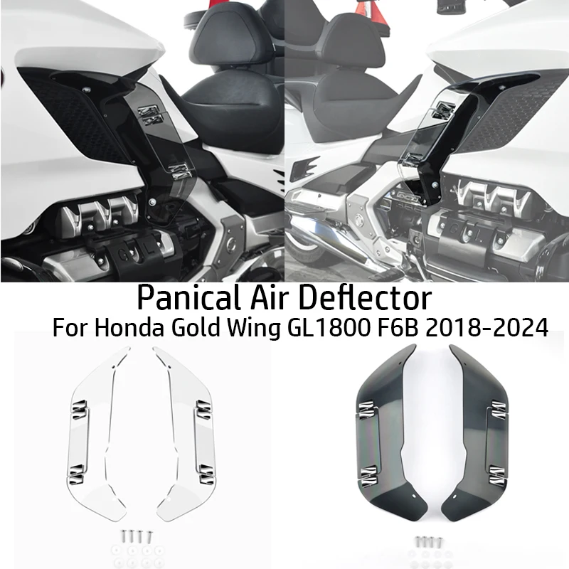 PANICAL Chrome Smoke Gray Adjustable Windshield Side Wing Wind Air Deflector For Honda Gold Wing GL1800 GL1800B F6B 2018-2023 PC
PANICAL Chrome Smoke Gray Adjustable Windshield Side Wing Wind Air Deflector For Honda Gold Wing GL1800 GL1800B F6B 2018-2023 PC