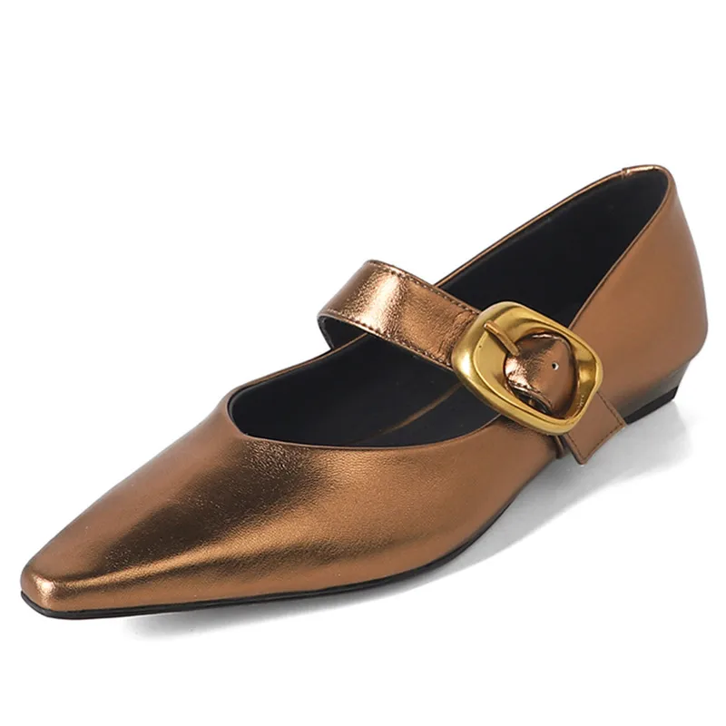 Genuine Leather Fashionable Women's Single Shoes Solid Color Belt Buckle Decoration Sexy Elegant Charming Shallow Mouth Shoes
Genuine Leather Fashionable Women's Single Shoes Solid Color Belt Buckle Decoration Sexy Elegant Charming Shallow Mouth Shoes