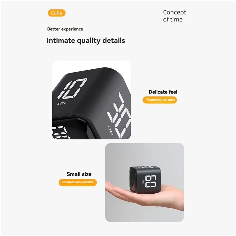 L56A-Timer Flip Gravity Sensor Cube Timer Countdown&Countup 5/10/30/60Min&Custom Timing For Work Learning Kitchen Cooking
L56A-Timer Flip Gravity Sensor Cube Timer Countdown&Countup 5/10/30/60Min&Custom Timing For Work Learning Kitchen Cooking